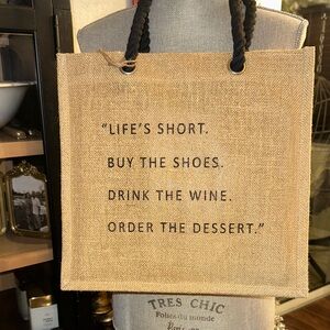 34th & Pine Jute Wine Bag